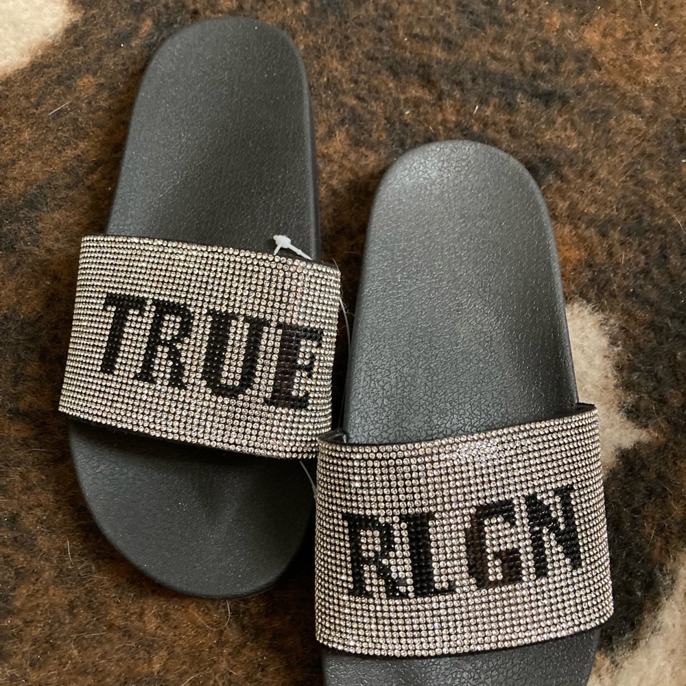 True Religion Meyer Rhinestone Slides
